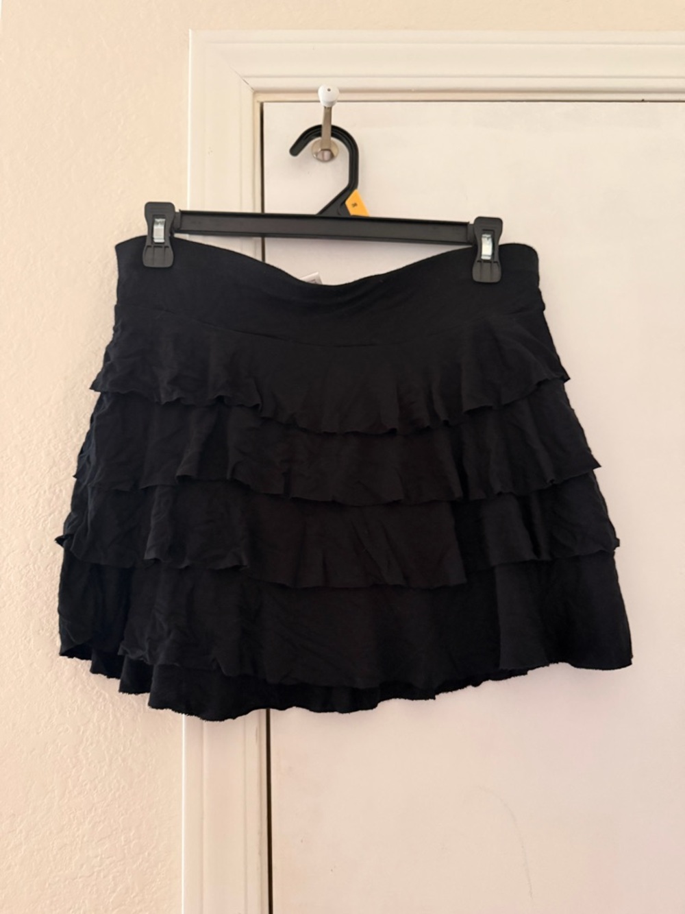 JUNIOR GIRLS Ambiance Black Tiered Ruffle Mini Skirt